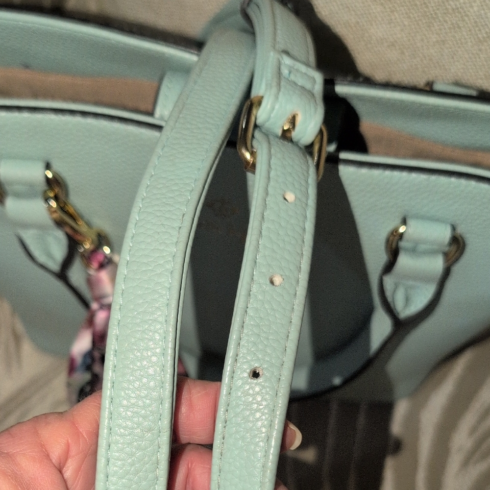Nanette Lepore Light Blue Tote with Floral Accent - Picture 12 of 13